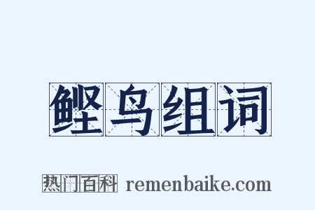 鲣鸟组词是什么意思的图片